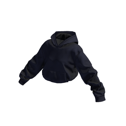 Oversize Crop Hoodie (Navy)