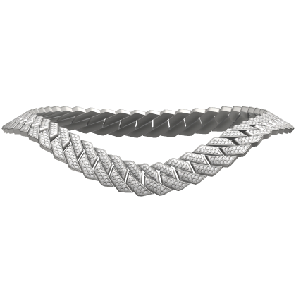 Iced Out Cuban Link Silver Chain