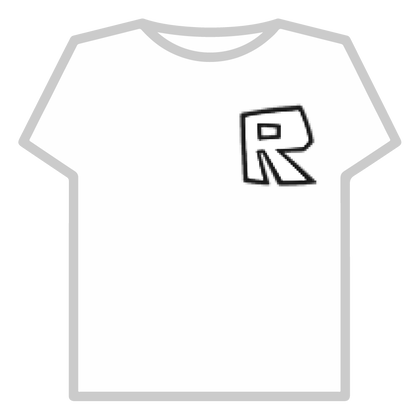 Black Classic Roblox R Logo T-Shirt