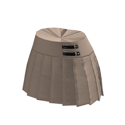 ☆ beige high waist pleated skirt