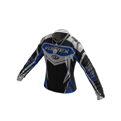 Motocross Racing Jersey w/ Chain (Blue)