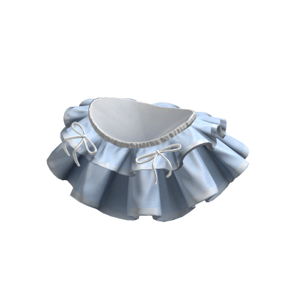 Skirt Blue Pastel Ruffle Bows Layered Velvet Mini