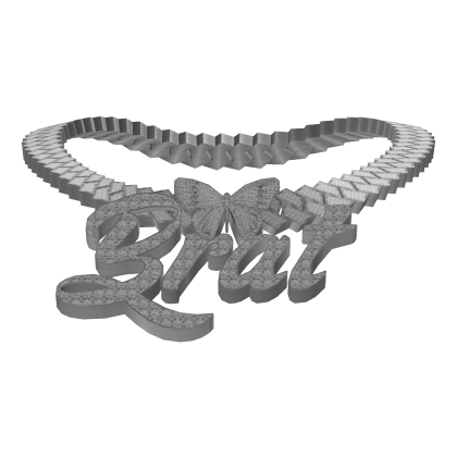 Custom ''Brat'' Silver Cuban Link Chain