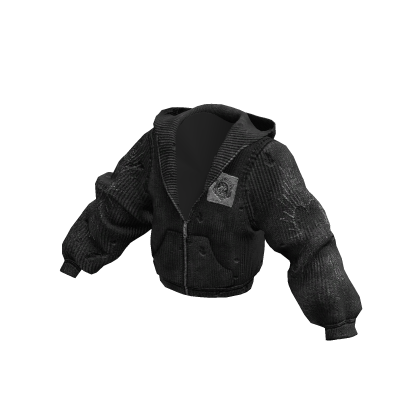 Gray Archive Distressed Zip Up Hoodie