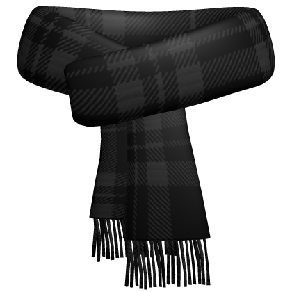 Black Plaid Scarf