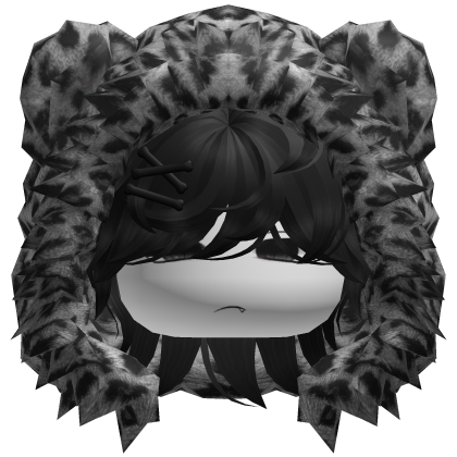 Fuzzy Bear Hood Boy Hair Black