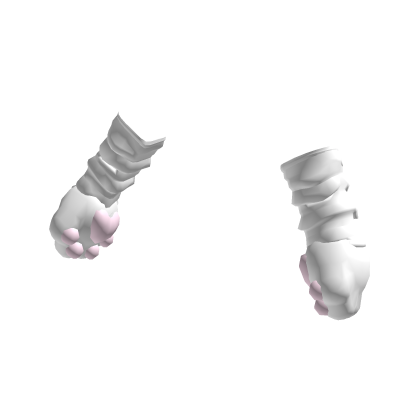 ♡ : white kawaii cat paw arm warmers
