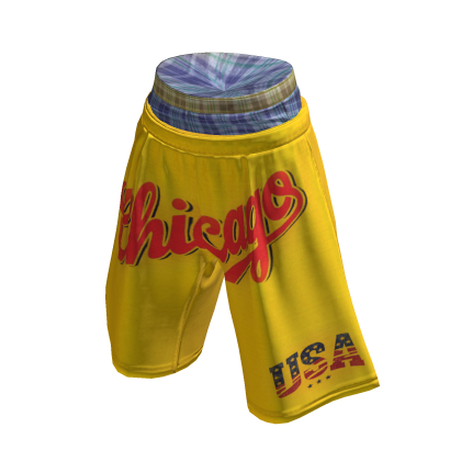 💜 Y2K Sporty Training Shorts_Yellow