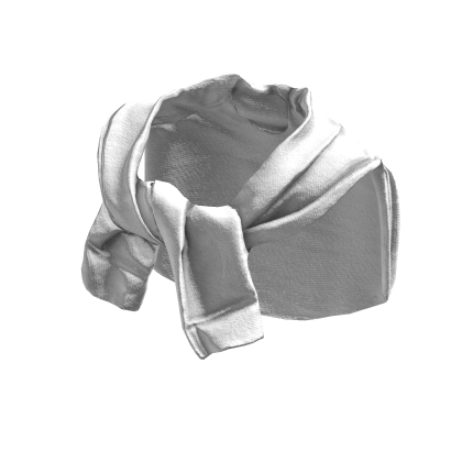 White Tied Sweater On Shoulder