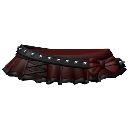 gothic mini skirt w stud belt black & red 3.0 cb