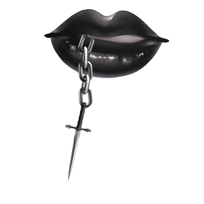 Lipstick w Chain Black