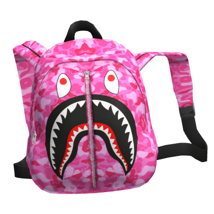 Backpack Pink BAPE Shark Face One Strap Y2K 1.0
