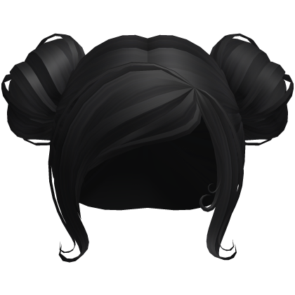 Lilie's cute plump double buns in Black