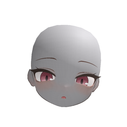 Anime Doll Head Smug (Red)