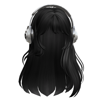 Straight Hair with Headphones(Black3)