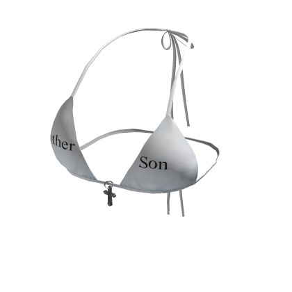 father son indie sleaze white bikini top