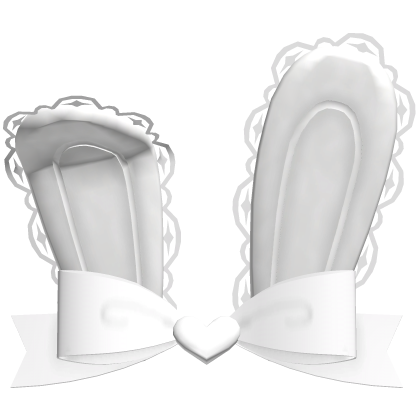 ♡ Cute White Laced Easter Bunny Ears