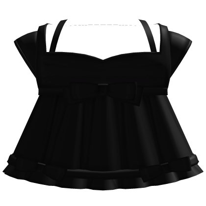 ♡ ˎˊ˗ Cute Black Petite Babydoll Bow Dress