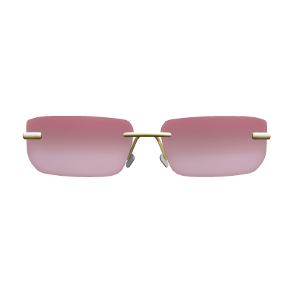 Pink and Gold Square Sunglasses