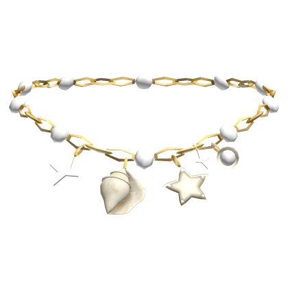 ♡ Summer Shell Charm Necklace (Gold)