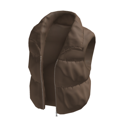 puffer vest brown