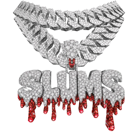 4.0 iced out red slime slums chain w double cubans