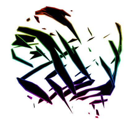 Cartoony Shadowy Aura Rainbow