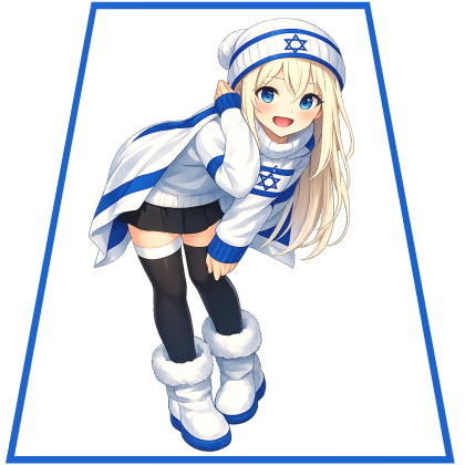Israel Jewish Anime Girl Cape