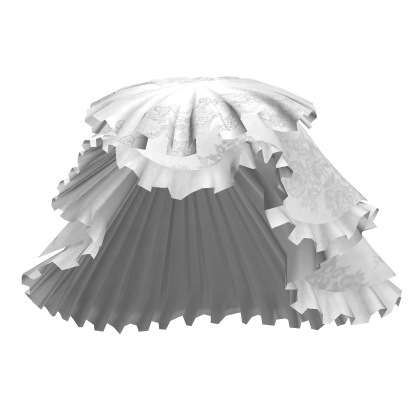 Ruffled Layered Skirt White