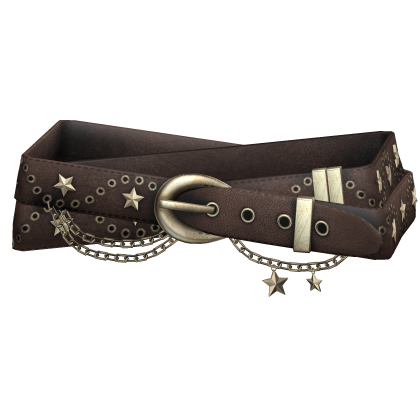 3.0 Brown and Bronze Star Y2K Emo Double Belt