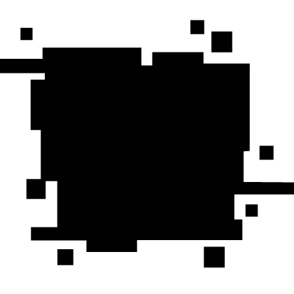 Black Glitched Pixels Mask