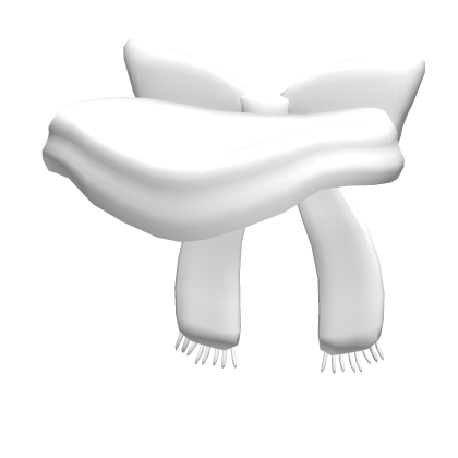 Oversized Bowtie Scarf White