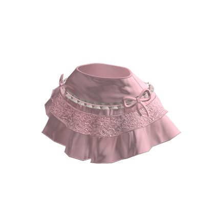 Victoria Set - Velvet Ruffled Skirt Bows | Pink