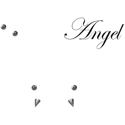 emo angel face tattoo with piercings 
