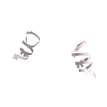 🤍 dollette laced ribbon arm bows pink & white