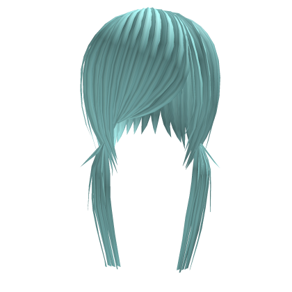 Sidepart Anime Doll Pigtails (Pastel Blue)