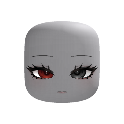 red bored intimidating anime face (recolorable)