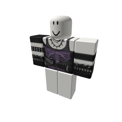 Off shoulder purple skeleton scene shirt