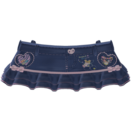 ♡꒰ tweencore cute mezzo piano denim skirt *aww* !