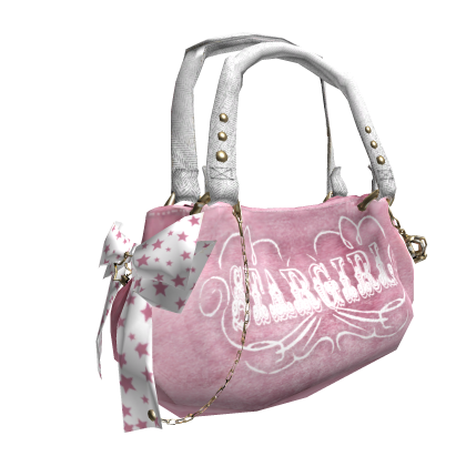 Pink velour stargirl couture bag