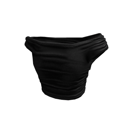 ✨ Black Draped Off Shoulder Shirt