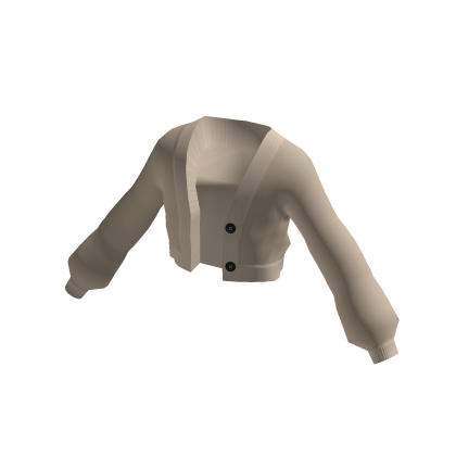 Beige Oversized Cropped Cardigan