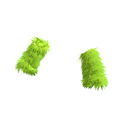 Neon Green Scene Fluffy Arm Warmers