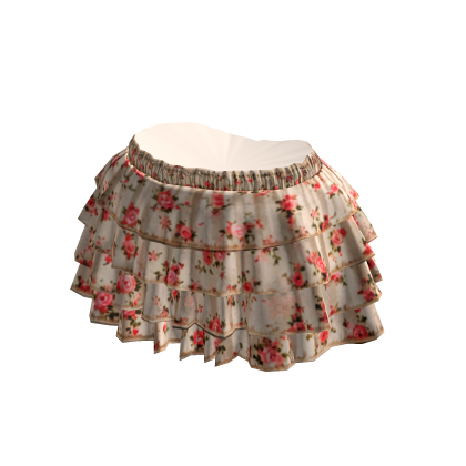 Floral Spring Tiered Ruffle Skirt