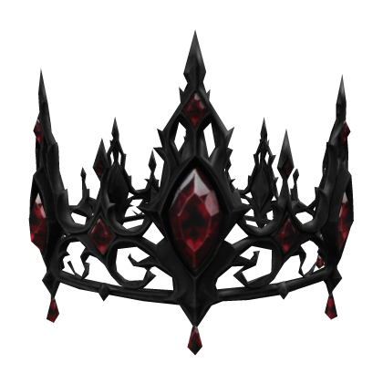 Ruby Gothic Vampire Crown (Black)