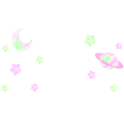 ♡ Cute Galactic Space Aura Pink and Green Pastel ♡