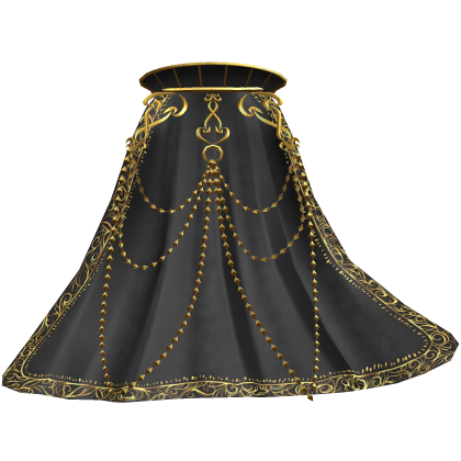 Imperial Cape with chains - Black/gold