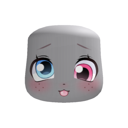 🦄 derpy kawaii cheeky puppy face pink blue