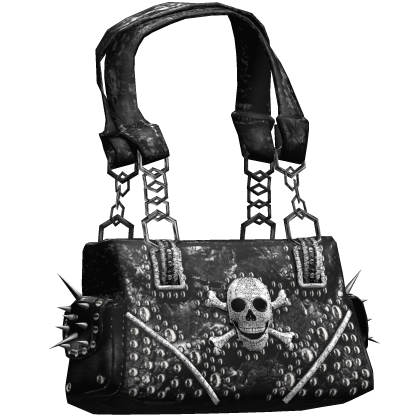emo punk skull studded spike bag (black)