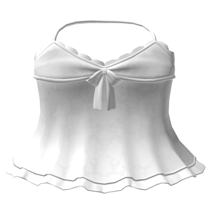 ┊♰ ꒱ lace babydoll halter dress 3.0 ꒰white꒱ 